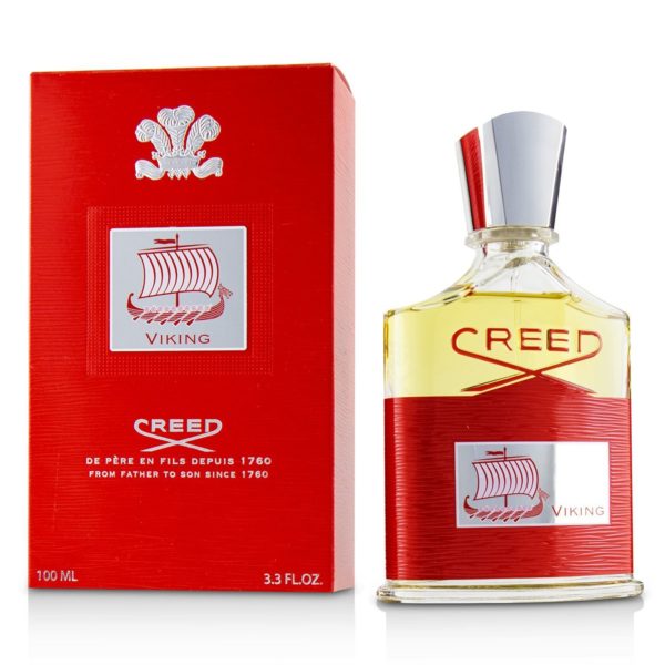 Creed Viking perfume bottle and packaging on a white background