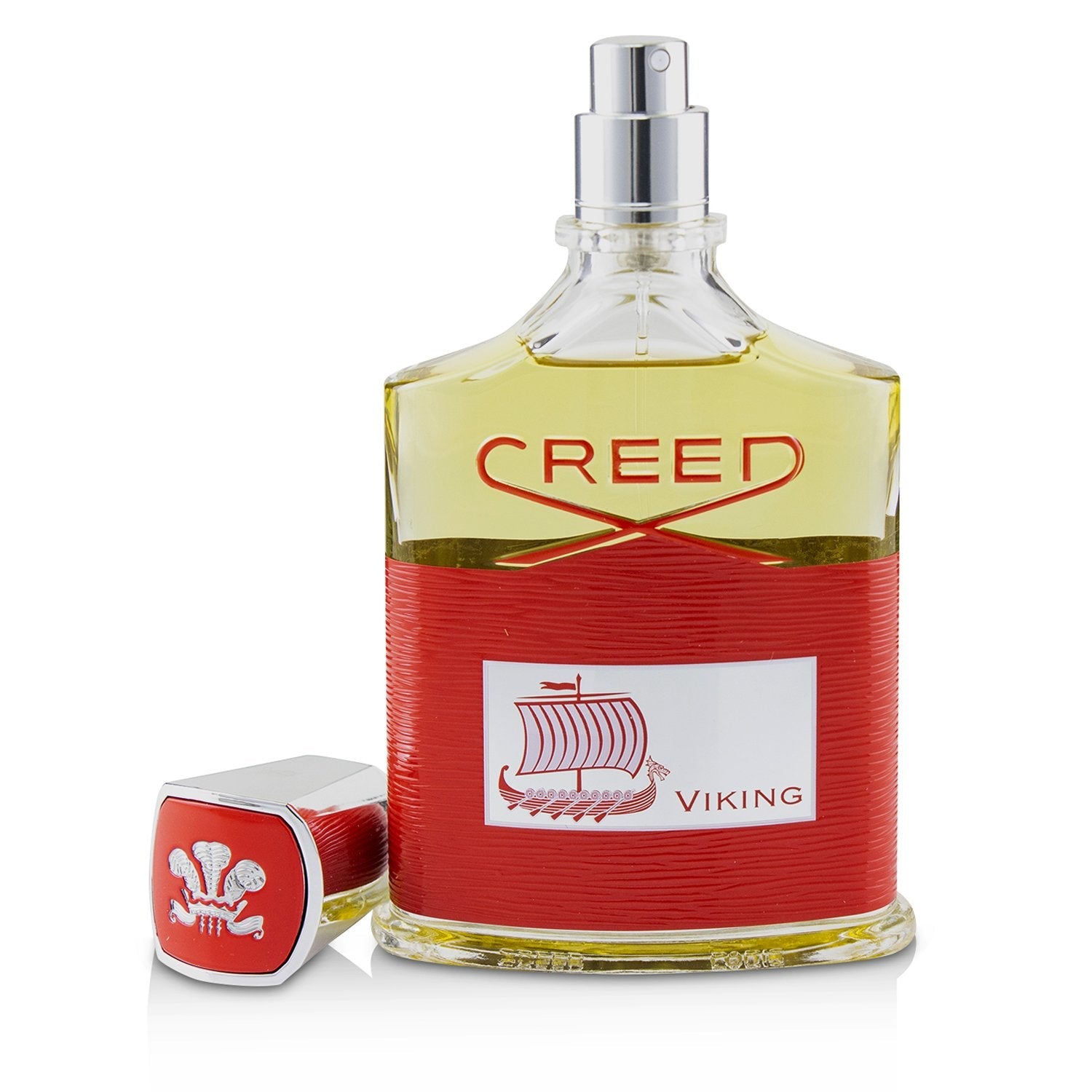 Creed Viking perfume bottle on a white background
