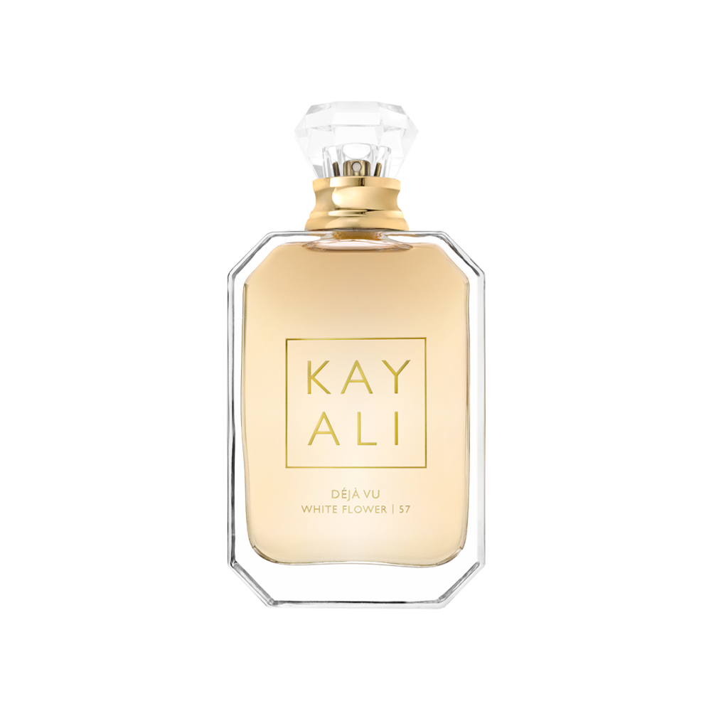 Kayali perfume bottle on a white background