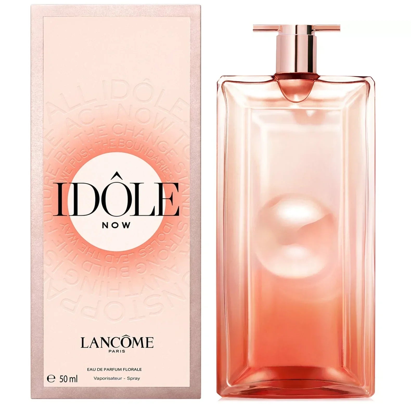 Lancome Idole Now perfume bottle and packaging on a white background