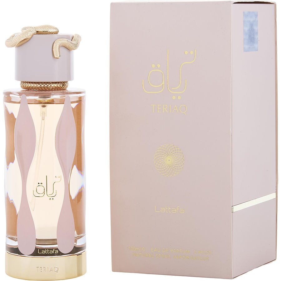 Lattafa Teriaq Eau de Parfum Spray 3.4 oz bottle and box
