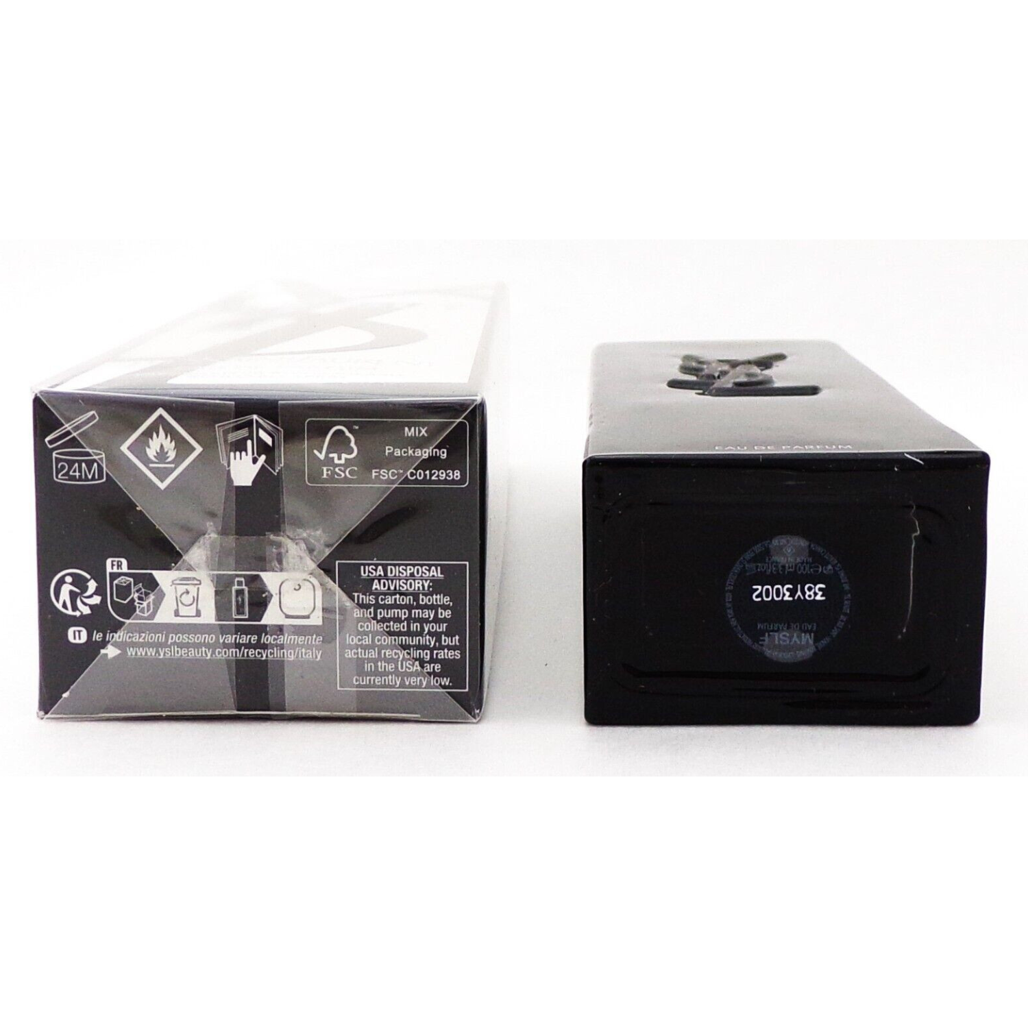 Two black boxes with labels on a white background
