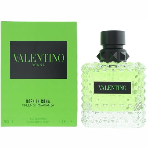 Valentino perfume bottle and packaging on a white background