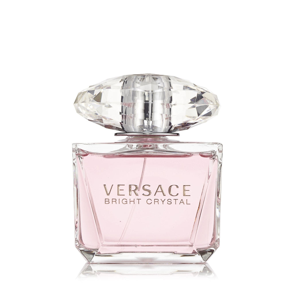 Versace Bright Crystal perfume bottle on a white background