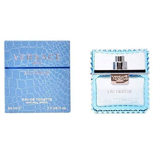 Versace Eau Fraçèche perfume bottle and packaging on a white background