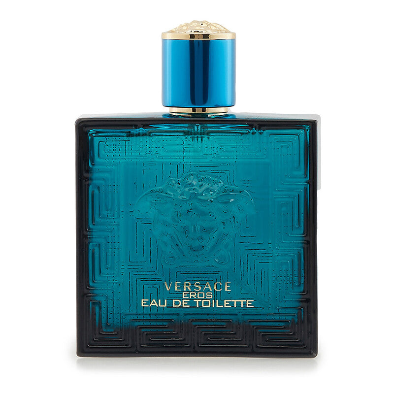 Versace Eros Eau de Toilette bottle on a white background