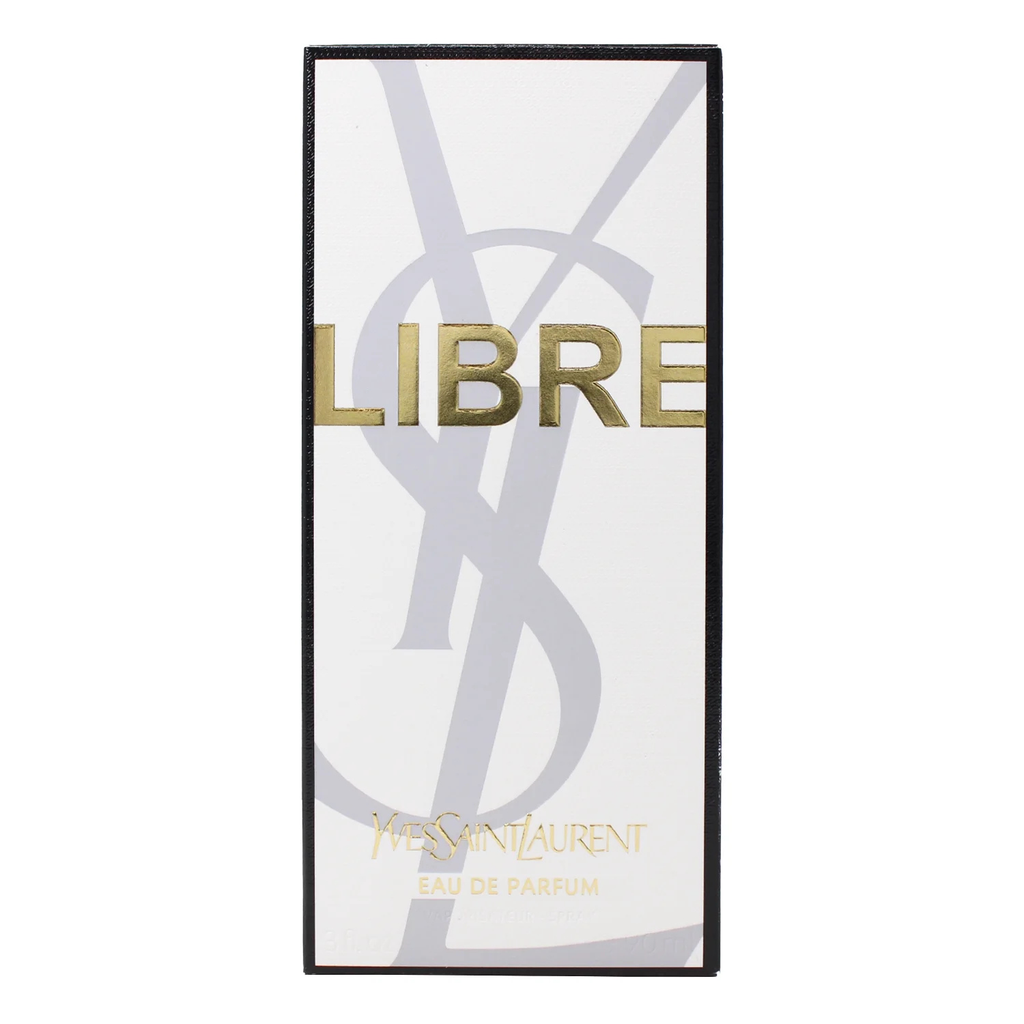 Yves Saint Laurent Libre perfume packaging on a white background